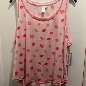 Joyspun Women's Cozy Lounge Collection Hacci Knit Sleep Tank Top, Size 3X